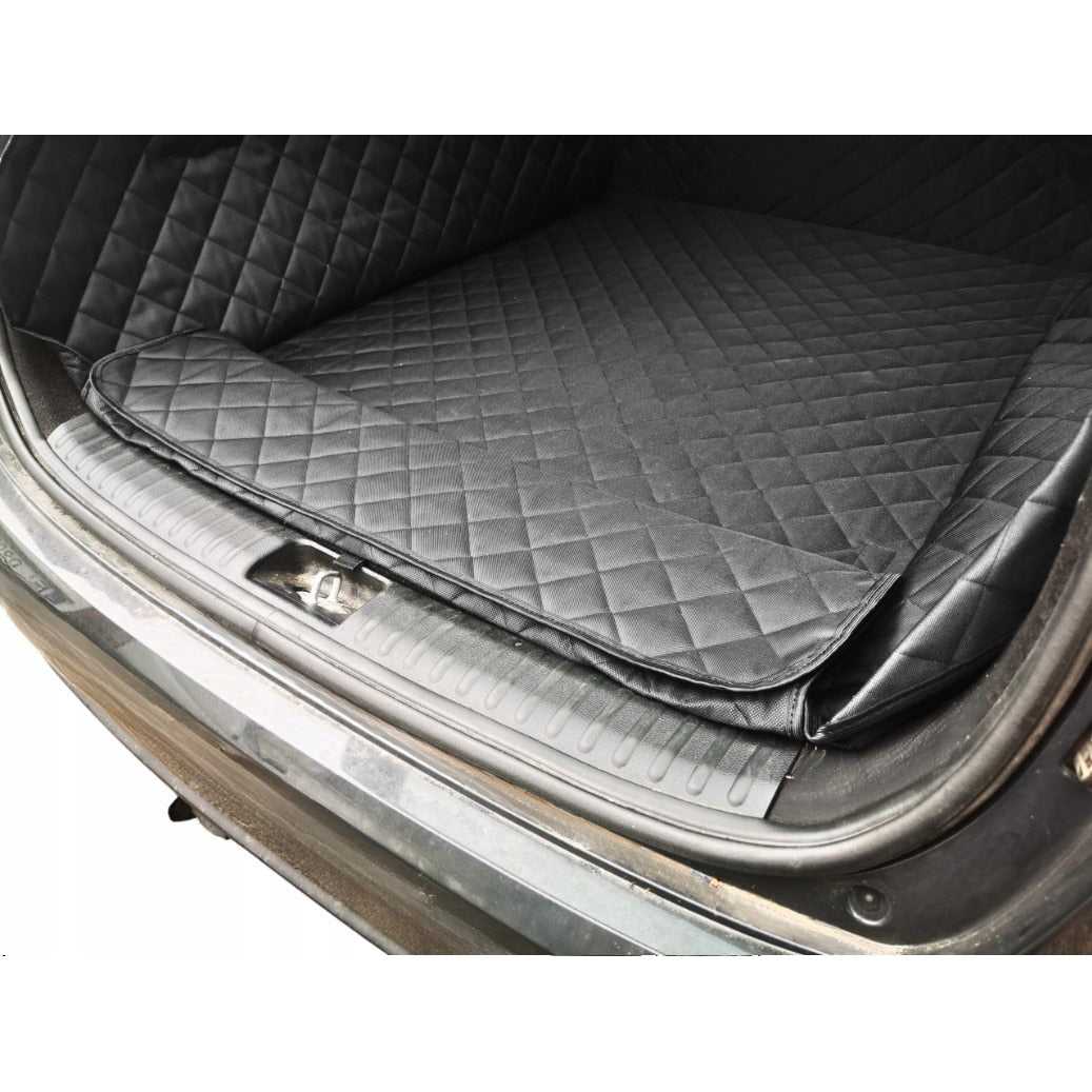 Protectie auto matlasata pentru portbagaj, pentru transport animale si marfuri, marime universala ajustabila, prindere cu banda velcro - MetruPatrat.ro