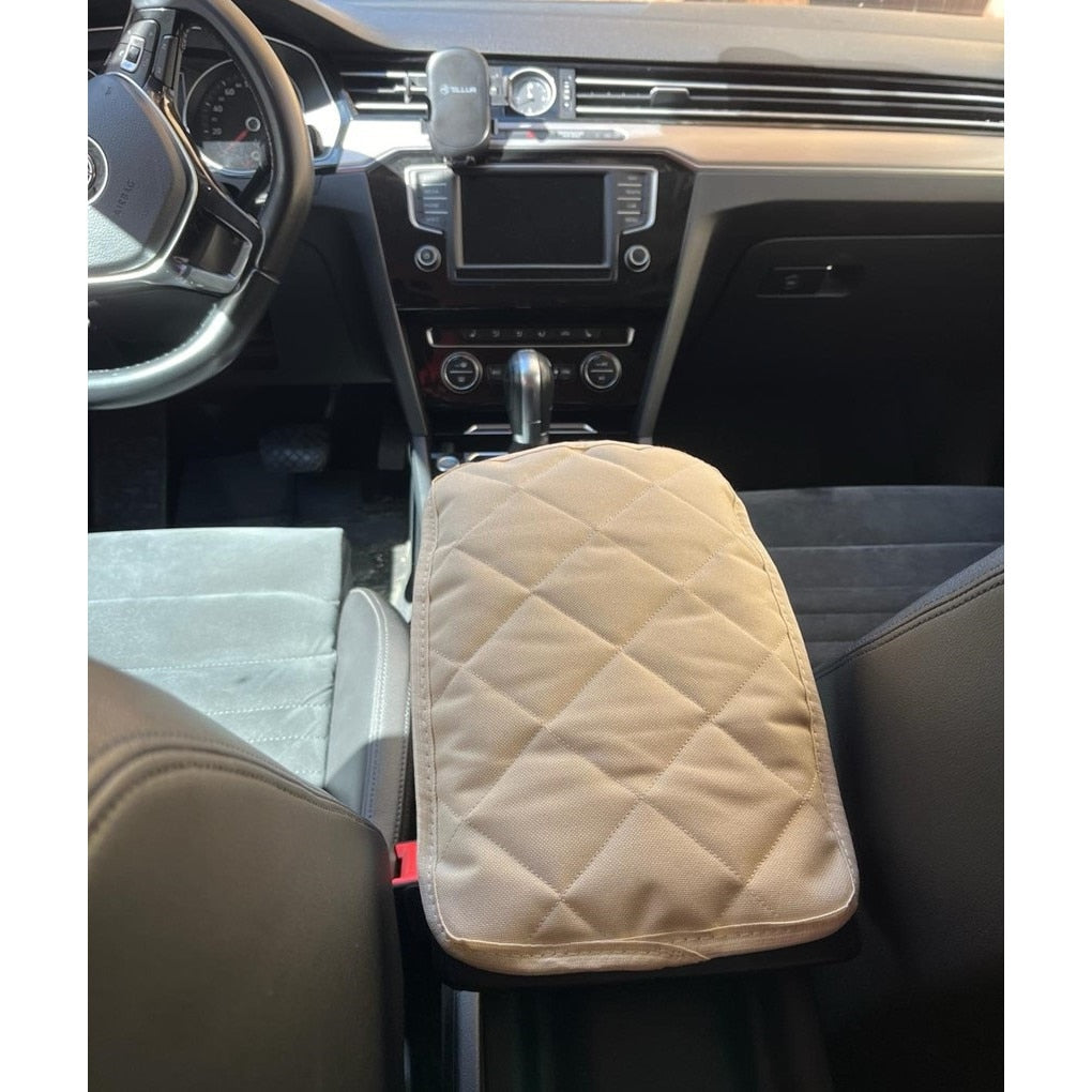 Protectie auto pentru cotiera, matlasata, universala, crem - MetruPatrat.ro