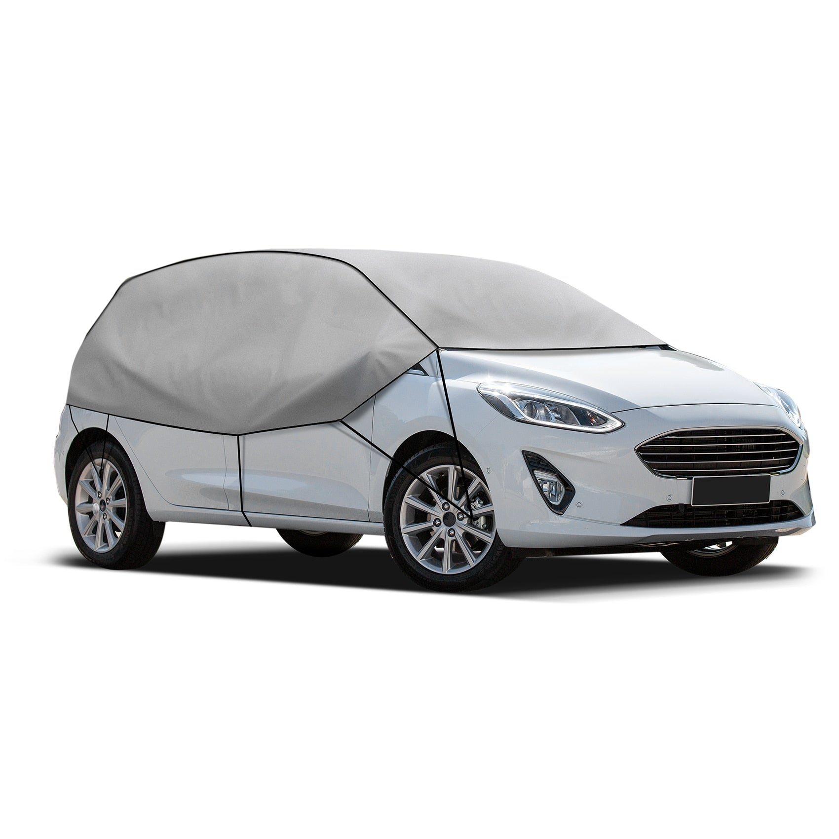 Semi prelata auto combi S-M, Metru Patrat, universala, all season, impotriva caldurii, ploii, zapezii si a inghetului, rezitenta UV, impermeabila, dimensiuni 70 inaltime x 255-275 cm lungime, gri - MetruPatrat.ro