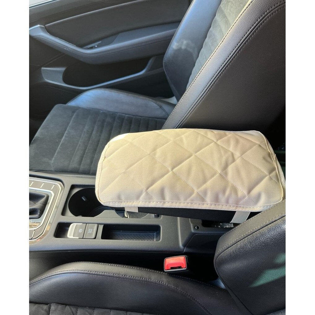 Protectie auto pentru cotiera, matlasata, universala, crem - MetruPatrat.ro