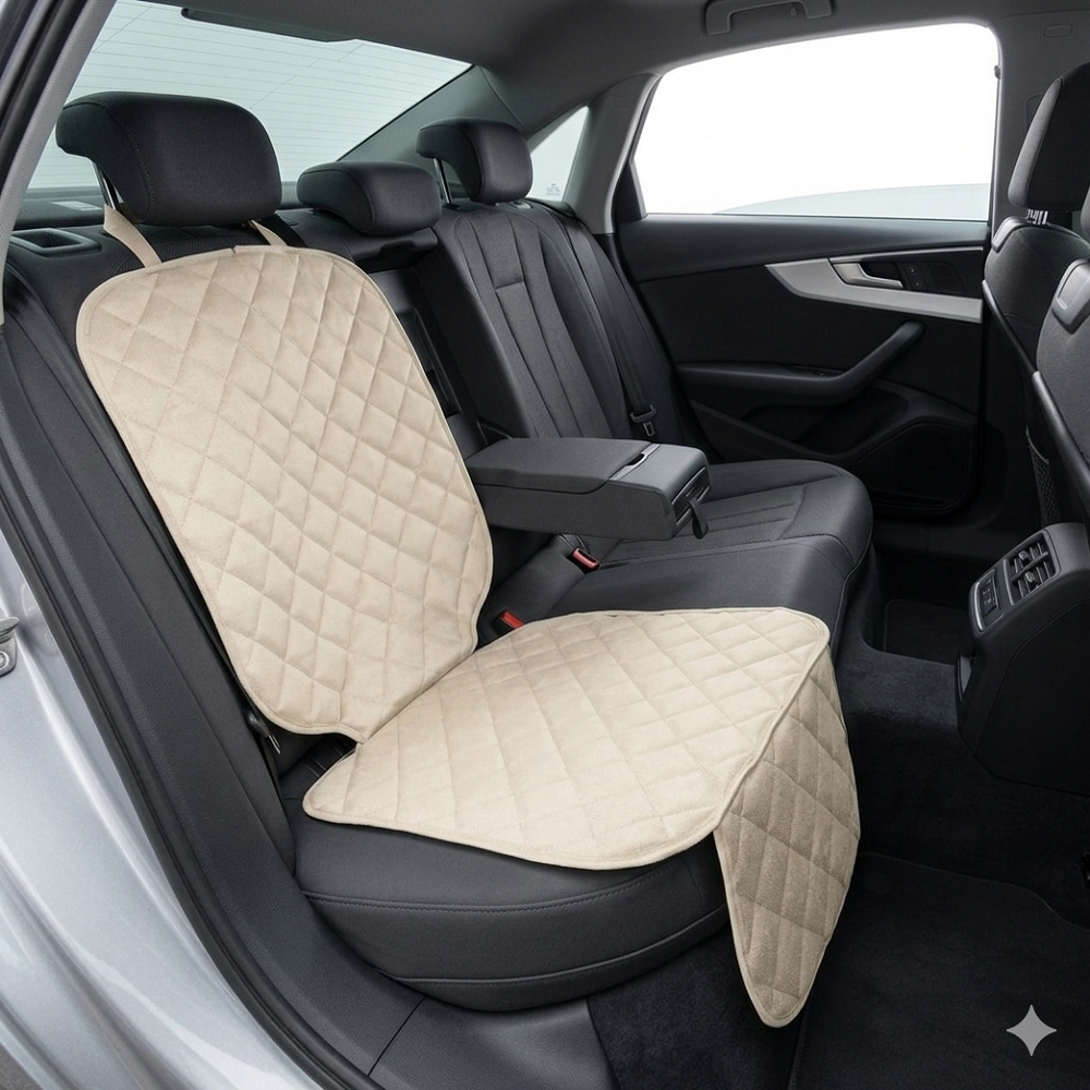 PROTECTIE AUTO,UNIVERSALA,CREM,PENTRU SCAUN AUTO COPII,SCOICA BEBE,METRU PATRAT
