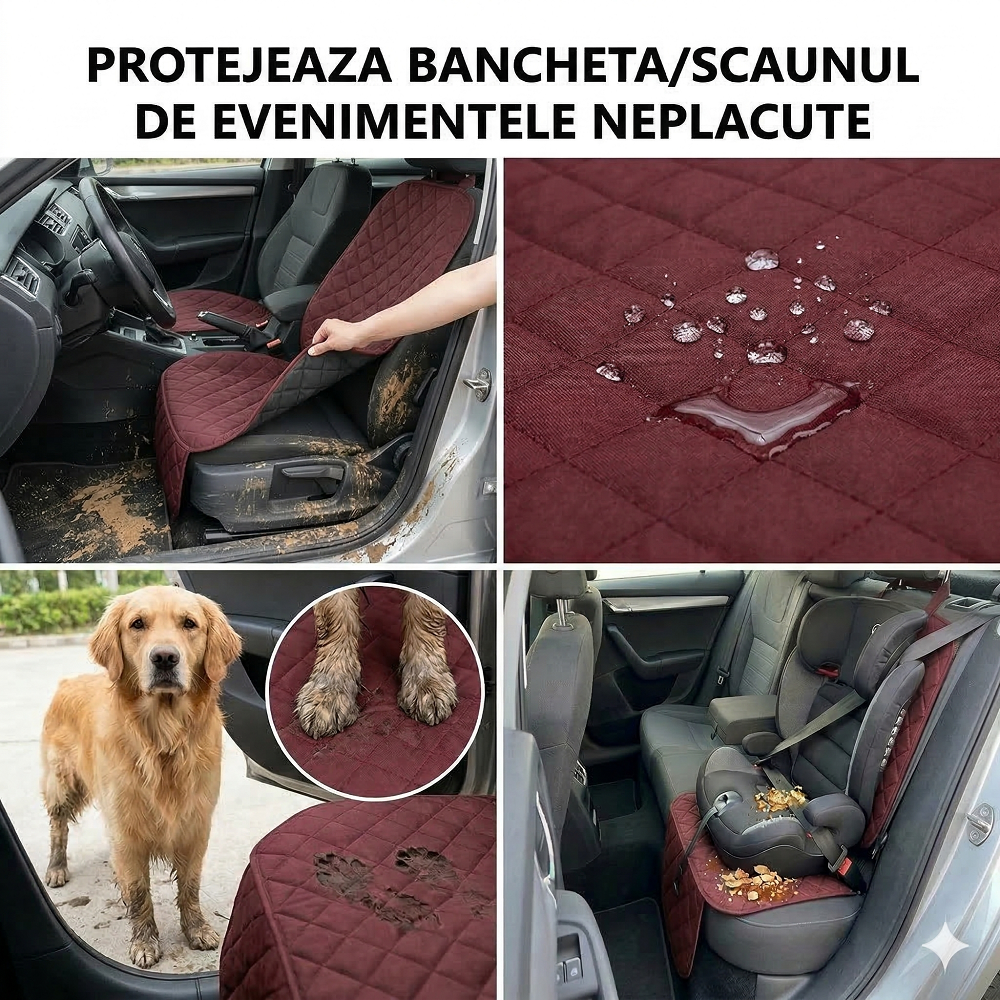 PROTECTIE AUTO,UNIVERSALA,GRENA,PENTRU SCAUN AUTO COPII,SCOICA BEBE,METRU PATRAT