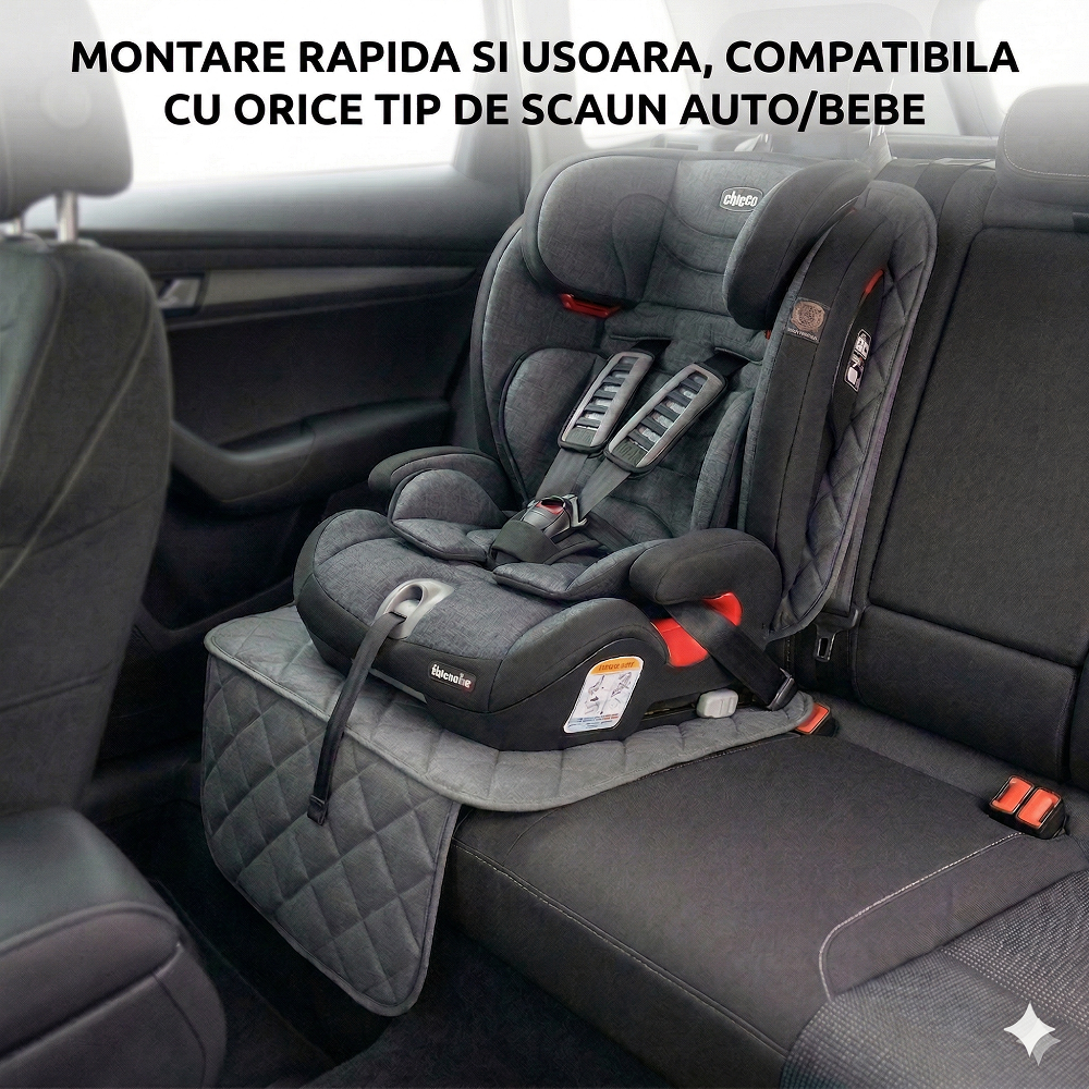 PROTECTIE AUTO,UNIVERSALA,GRI,PENTRU SCAUN AUTO COPII,SCOICA BEBE,METRU PATRAT